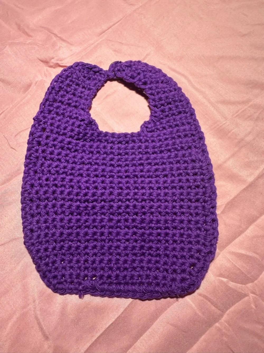 Handmade 100% cotton Purple Baby Bibs with Coconut Button Closure (Set of 2)
